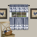 1 of 2:Juego de cenefa y par de cortinas para ventana Barnyard - 58x24 - Azul marino 