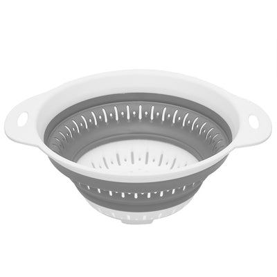 2 of 4:Home Basics Small Collapsible Colander, Grey 