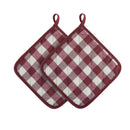 2 of 6:Buffalo Check Gingham 2 Pack Pot Holder, 8x8 Inches 