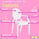 19 of 23:JOON 2 Pack Kids Ghost Chairs with Armrest, 25x13x14.5 Inches, Transparent 