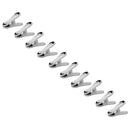 1 of 3:Pinces multi-usages en plastique Home Basics avec poignée (lot de 10), blanches 