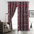 4 of 4:Kendra Floral Jacquard Rod Pocket Window Panel With Valance, 55x84 Inches 