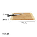 6 of 6:Home Basics Large Dual Tone Bamboo Cutting Board, Natural, 12x16 Inches 
