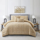 8 of 12:Jezebelle 5 Piece Embroidered Textured Design Comforter Set 