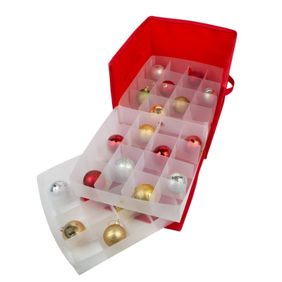 2 of 4:Simplify 64 Count Stackable Christmas Ornament Storage Box 