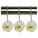 1 of 1:Crochets de rideau de douche Melrose en polyrésine Home Spa, jaune, lot de 12 