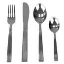 2 of 4:Home Basics Stripes 16 Piece Stainless Steel Flatware Set, Silver 