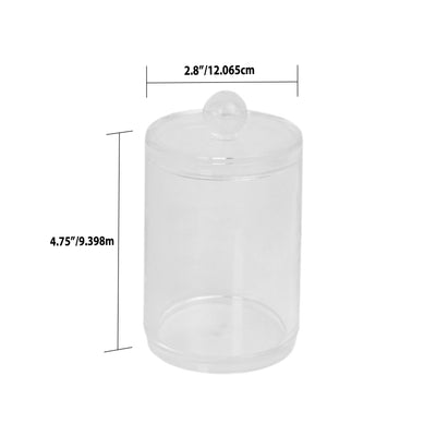 3 of 3:Organiseur cosmétique Home Basics pour cotons-tiges et boules de coton, transparent, 4,7 x 3,7 pouces 