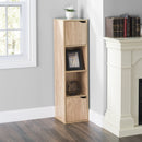 2 of 3:Home Basics 4 Cube Wood Storage Shelf with Doors, Natural 