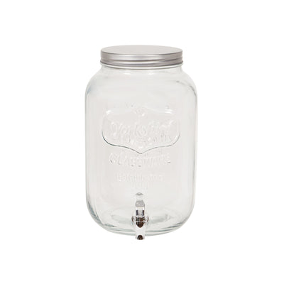 1 of 2:Home Basics Yorkshire Glass Beverage Dispenser, Clear, 8 Liter (2 Gallon) 