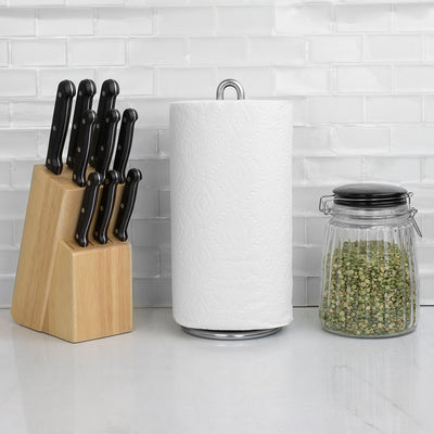 4 of 6:Home Basics Simplicity Collection - Toallero de papel, cromo satinado 