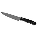 3 of 5:Couteau de chef Home Basics 8 en acier inoxydable avec manche profilé en bakélite, noir 