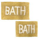 1 of 1:Dorian 2 Piece 100% Cotton Bath Mat Set, Yellow, 17x24 and 20x32 Inches 