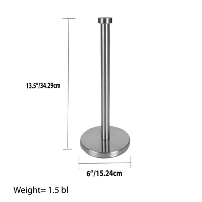 5 of 5:Home Basics Soporte para toallas de papel independiente con base pesada, plateado 