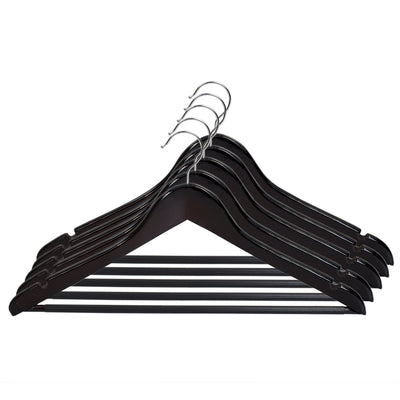1 of 5:Home Basics Non-Slip Wood Hanger, (Pack of 5), Cherry 