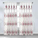 4 of 8:Panneau de fenêtre brodé floral Toulin avec cantonnière et support, 54 x 84 pouces 