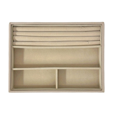 1 of 2:PREMIUS 4 Section Jewlery Tray, Gray, 10x7x1 Inches 