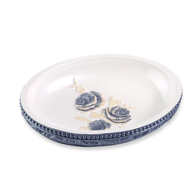 1 of 9:Blossom Rose Complete Bath Ensemble Decor Set, Blue, All Sold Separately 