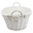 2 of 6:Home Basics Laundry Wicker Basket with Removable Liner, White 
