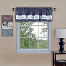 1 of 3:Live, Love, Laugh Window Curtain Valance - 58x14 - Navy 