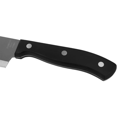 2 of 4:Home Basics 5 Stainless Steel Santoku Knife with Contoured Bakelite Handle, Black 