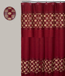 1 of 9:Elegant Rose Complete Bath Ensemble Decor Set, Burgundy, All Sold Separately 
