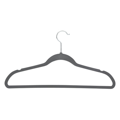 2 of 4:Simplify 10 Super Slim Velvet Huggable Hangers in Grey 