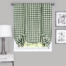 1 of 3:Buffalo Check Window Curtain Tie Up Shade - 42x63 - Sage 