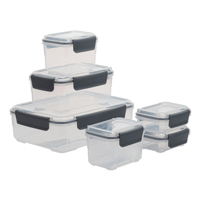 1 of 2:Detalles de la cocina Juego de recipientes herméticos para almacenamiento de alimentos de 12 piezas 