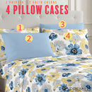 11 of 28:PREMIUS Eliana Soft Wrinkle-Free Microfiber Sheet Set, Blue-Yellow 