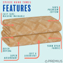 13 of 24:PREMIUS 2-Pack Geo 100% Cotton Yarn Dyed Hand Towel, 16x28 Inches 