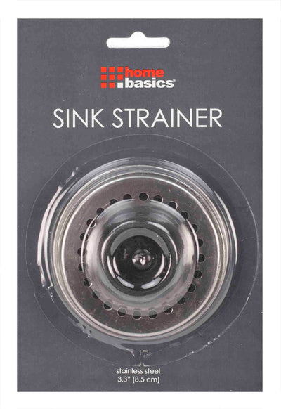 1 of 1:Home Basics Stainless Steel Sink Strainer, Silver, 3.5 Inches 