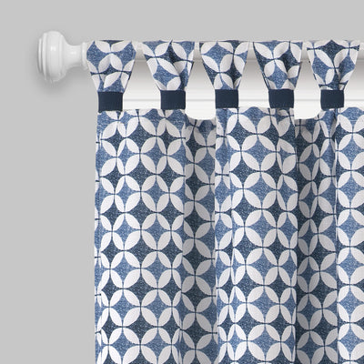 1 of 2:Rideau de fenêtre Callie à pattes - 52 x 63 - Bleu marine 