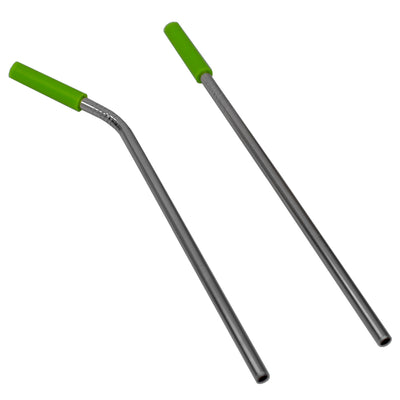 2 of 5:Home Basics Soft Silicone Tip Stainless Steel Straw Set, Multi-color, (Pack of 10) 