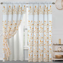 4 of 10:Cecilia Floral Embroidery Window Panel With Valance and Backing, 54x84 Inches 