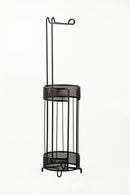 3 of 5:Home Basics Metropolitan Collection Steel Toilet Paper Holder, Bronze 