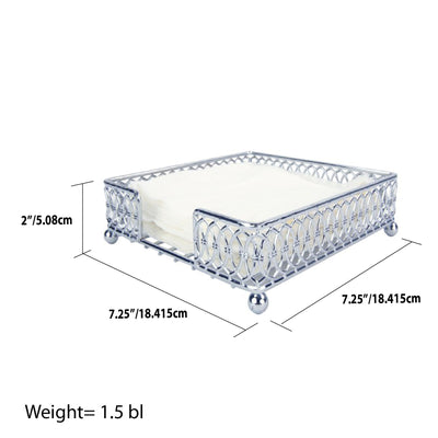 3 of 3:Home Basics Infinity Collection Flat Napkin Holder, Chrome 
