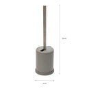 2 of 2:Bath Bliss Self Closing Lid Toilet Brush and Holder in Grey 