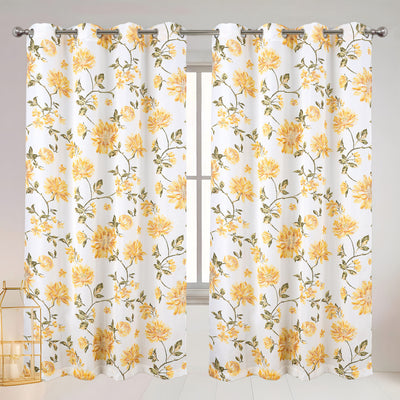 2 of 7:Rideau à œillets à motif floral en jacquard Marie, 137 x 213 cm 