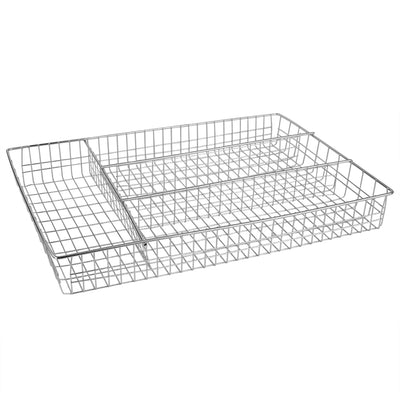 4 of 7:Plateau à couverts et couverts en acier chromé Home Basics à 4 compartiments 