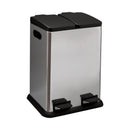 1 of 4:Neu Home 2 Compartment 40 Liter Step-On Recycling Bin in Stainless Steel 
