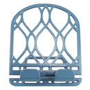 6 of 9:Home Basics Iris Collection Cast Iron Tablet and Cookbook Holder Stand, Slate Blue 