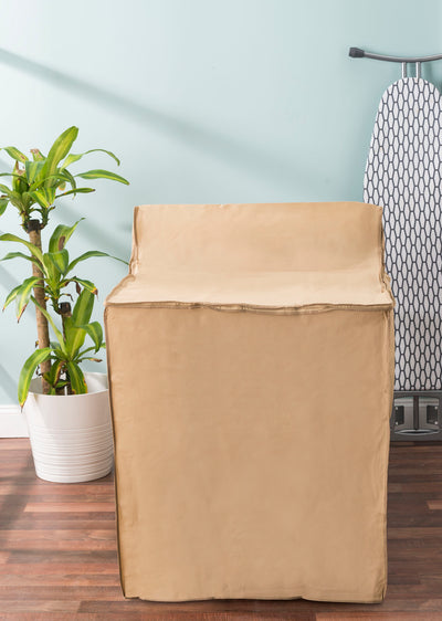 3 of 3:Sunbeam Washing Machine Cover, Brown, 40x29x26.5 Inches 
