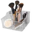 1 of 1:Home Basics 4 Divided Compartment Extra Large Capacity Makeup Cosmetic Holder Storage Organizer, Clear 
