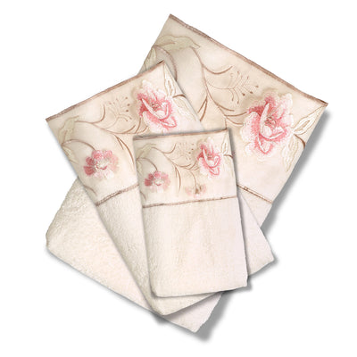 6 of 9:Ensemble de salle de bain complet Dublin Rose, beige, vendu séparément. 