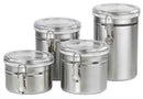 1 of 4:Ensemble de 4 boîtes en acier inoxydable Home Basics 