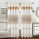 3 of 4:Panneau de fenêtre en macramé jacquard Arabella avec cantonnière attachée, 55 x 84 pouces 