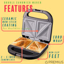 9 of 18:Machine à sandwich double tranche antiadhésive en céramique PREMIUS, moule de 8,25 x 4,75 pouces 