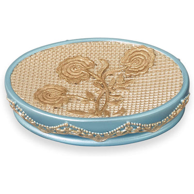 4 of 8:Juego completo de decoración de conjunto de baño Ombre Rose, azul dorado, todo se vende por separado 
