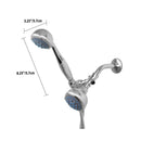 4 of 4:Home Basics Deluxe 5 Function Twin Massager Shower Head, Silver 